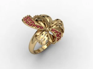 jewellery ring bow 3D Print Model