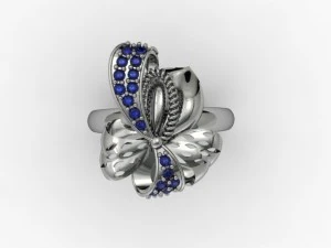 jewellery ring bow 3D Print Model
