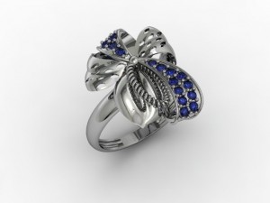 jewellery ring bow 3D 프린트 모델