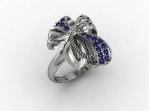 jewellery ring bow 3D Print Model