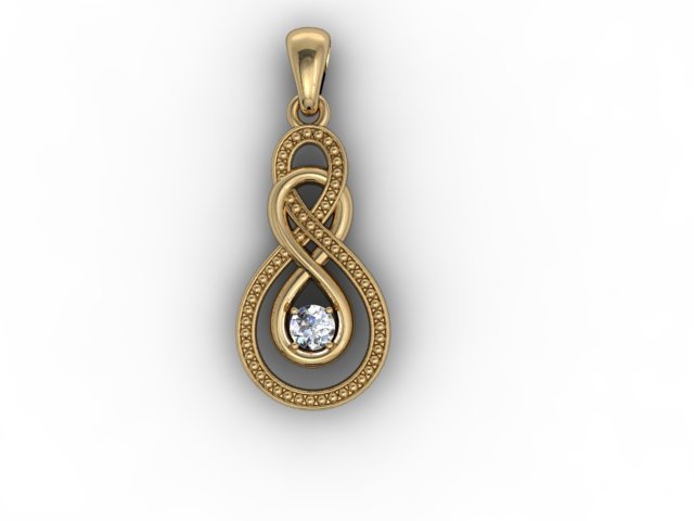 infinity pendant 3Dプリントモデル .c4d .max .obj .3ds .fbx .stl .blend 