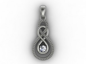 infinity pendant 3Dプリントモデル