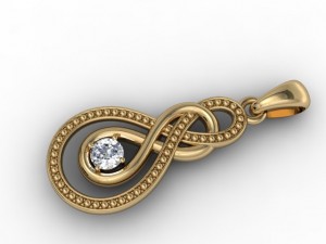 infinity pendant 3Dプリントモデル