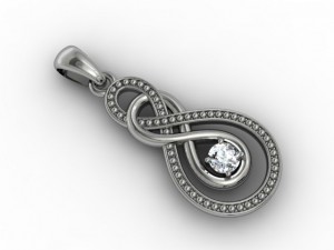 infinity pendant 3Dプリントモデル