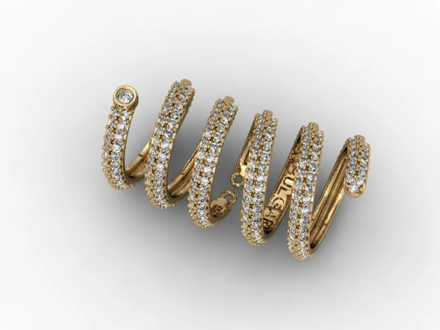 jewellery ring spiral 3D Print Model .c4d .max .obj .3ds .fbx .stl .blend 