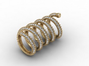 jewellery ring spiral Model do druku 3D