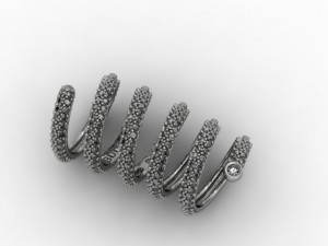 jewellery ring spiral Model do druku 3D