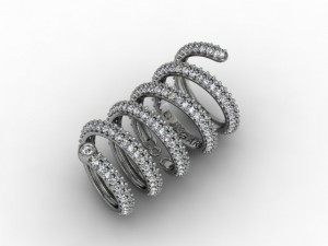 jewellery ring spiral Model do druku 3D