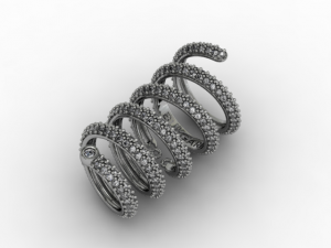 jewellery ring spiral Model do druku 3D