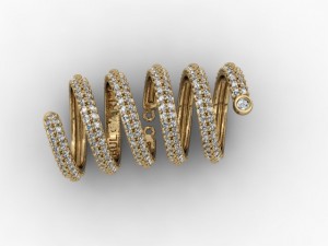 jewellery ring spiral Model do druku 3D