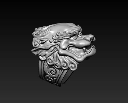 chinese dragon ring 3D Print Model .c4d .max .obj .3ds .fbx .stl .blend 