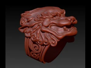 chinese dragon ring 3D Print Model