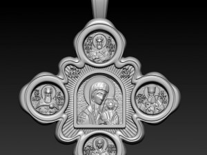 cross pendant Modèles 3D en vedette