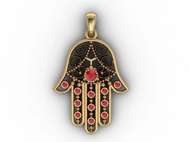 fatima hand pendant 3D Print Model .c4d .max .obj .3ds .fbx .stl .blend 