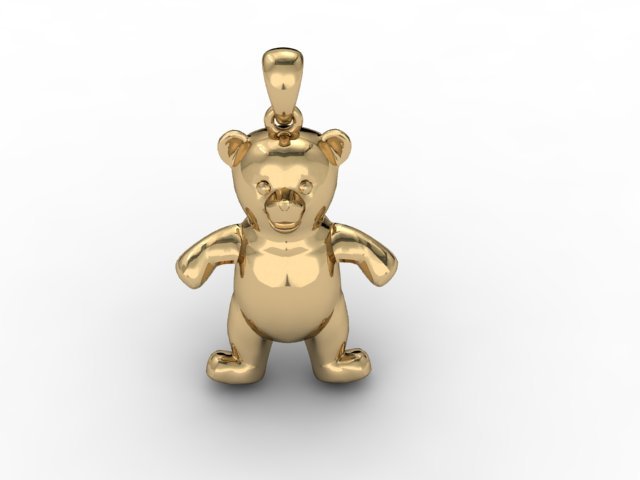 baby bear pendant 3D Druckmodell .c4d .max .obj .3ds .fbx .stl .blend