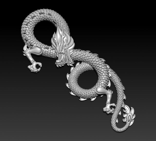 dragon Modello 3D .c4d .max .obj .3ds .fbx .stl .blend 