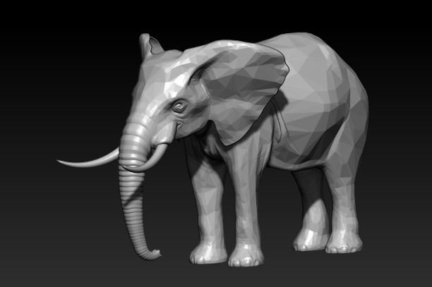 elephant 3D Model .c4d .max .obj .3ds .fbx .stl .blend 