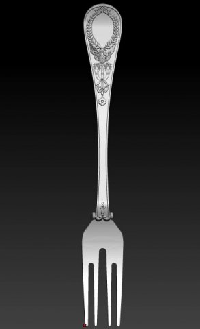 fork kitchen 3Dプリントモデル .c4d .max .obj .3ds .fbx .stl .blend 