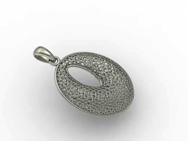 pendant oval 3D-printmodel .c4d .max .obj .3ds .fbx .stl .blend 