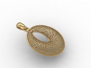 pendant oval 3D-printmodel