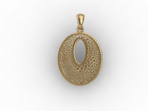 pendant oval 3D-printmodel