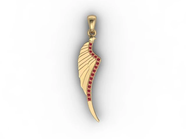 wing pendant 3D Print Model .c4d .max .obj .3ds .fbx .stl .blend 