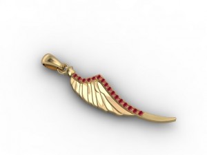 wing pendant Model Cetak 3D