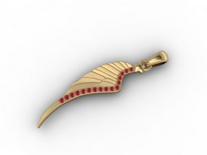 wing pendant Model Cetak 3D