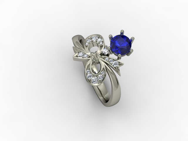 jewellery ring bow Modello di stampa 3D .c4d .max .obj .3ds .fbx .stl .blend 