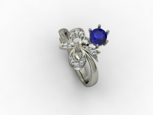 jewellery ring bow 3D Print Model