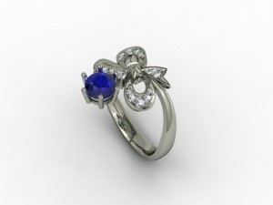 jewellery ring bow Modello di stampa 3D