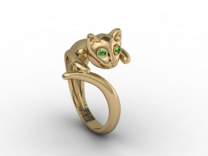cat ring Model do druku 3D