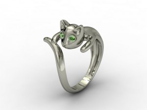 cat ring 3Dプリントモデル