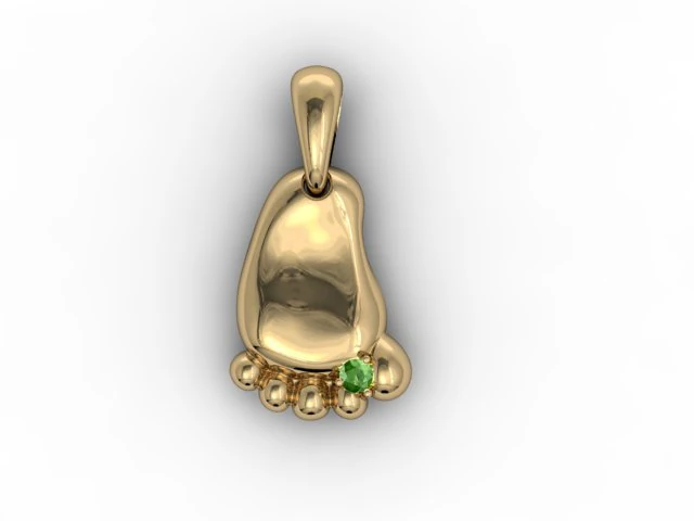 foot pendant 3D Print Model .c4d .max .obj .3ds .fbx .stl .blend 