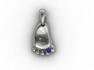 foot pendant 3D Print Model