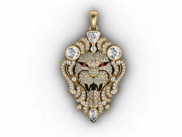 lion pendant 3D Print Model .c4d .max .obj .3ds .fbx .stl .blend 