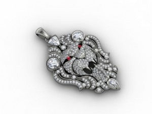 lion pendant 3D प्रिंट मॉडल