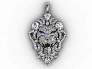 lion pendant 3D प्रिंट मॉडल