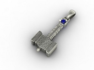 thor hammer pendant 3D-printmodel