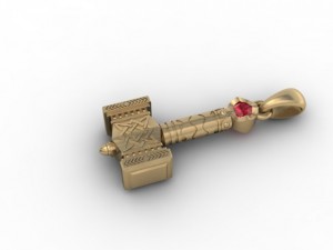 thor hammer pendant 3D-printmodel