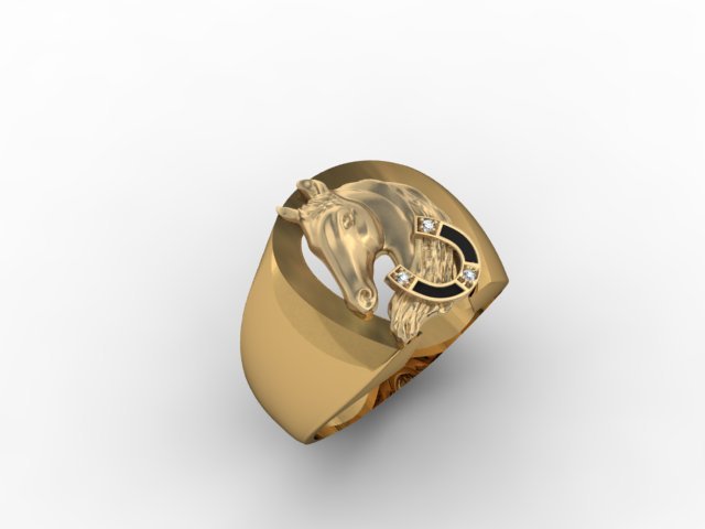 horse ring 3D प्रिंट मॉडल .c4d .max .obj .3ds .fbx .stl .blend 