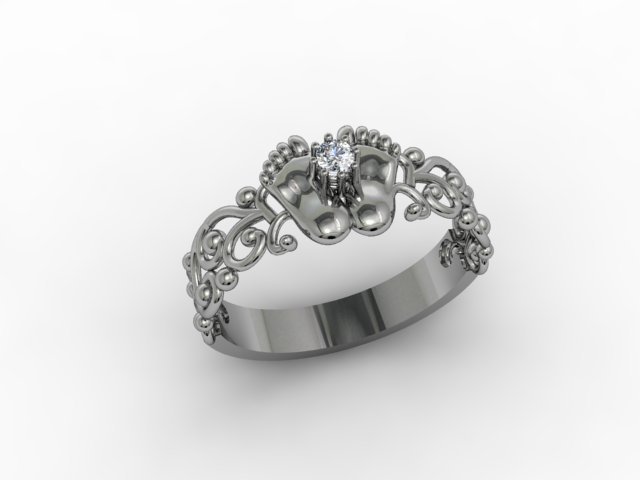 jewellery ring foot 3D Baskı Modeli .c4d .max .obj .3ds .fbx .stl .blend 