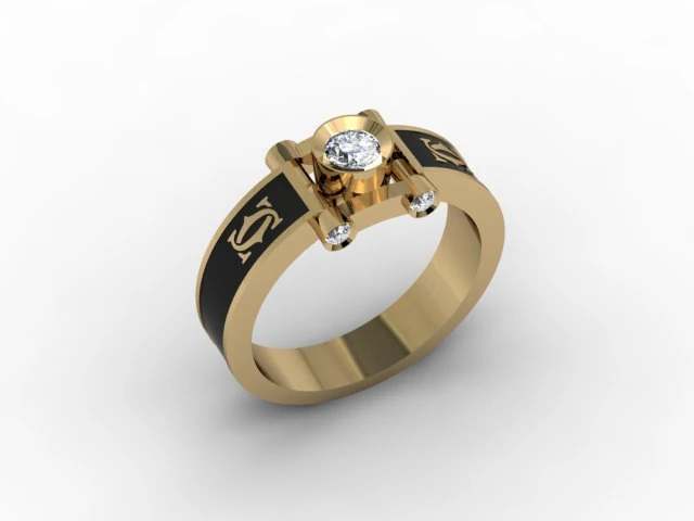 jewellery man ring 3D Print Model .c4d .max .obj .3ds .fbx .stl .blend