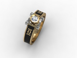 jewellery man ring 3D Baskı Modeli