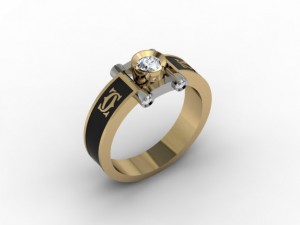 jewellery man ring 3D Baskı Modeli