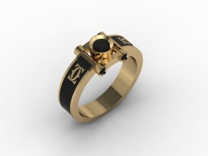 jewellery man ring 3D Baskı Modeli
