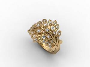 jewellery ring peacock 3D Print Model