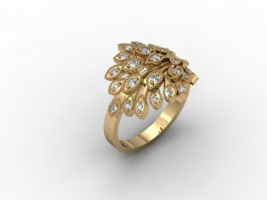 jewellery ring peacock 3D Print Model