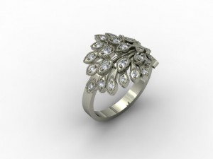 jewellery ring peacock 3D Print Model