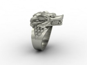 wolf ring 3D Print Model